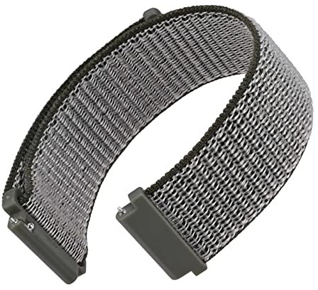 WOCCI 20mm Verstellbares Nylon Uhrenarmband, Sport Loop Armband mit Schnellverschluss (Grau)