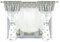 Generisch Fertige Gardine Bawaria SERCA 420x160 Weiss grau Voile Paneel Fensterdekoration + Vorhänge