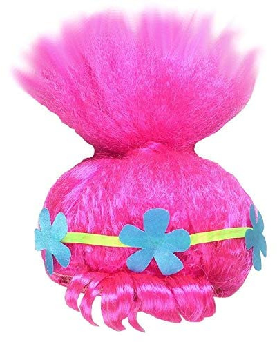 KIRALOVE - Perücke Trolls Poppy Frise Mädchen Zubehör Karneval Halloween Geschenkidee Party, Rosa