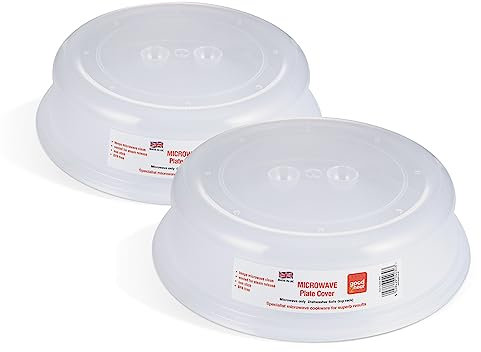 Good 2 Heat Set of 2 Microwave Plate Covers 27cm - BPA Free & Dishwasher Safe Microwave Cover For Food 27 x 27 x 6.5cm