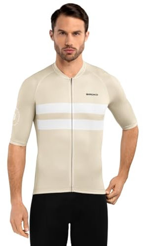 SIROKO - Sommer-Radtrikot M3 Swift - M - Beige/Weiß