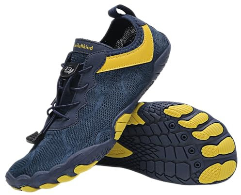 Freiluftkind Das Original – Kokoda rutschfeste Barfußschuhe (Dunkelblau/Größe EU 42) – Der perfekte Barfußschuh für Dein Abenteuer – Barfusslaufschuhe Barfuss Schuhe Barefoot Shoes