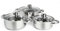 6-Piece Stackable Pot Sets with Tempered Glass Lids, Stainless Steel Cookware Pot Sets with Stay Cool Handle, Non-Stick Saucepans, Dishwasher/Oven Safe, Compatible w/Induction/Electric/Gas Cooktops
