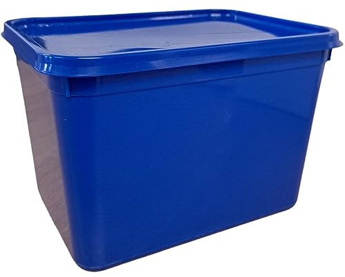 We Can Source It Ltd Colour Coded 20 Ice Cream Containers & Lids-Food Storage For Kitchen-4L Size-Blue