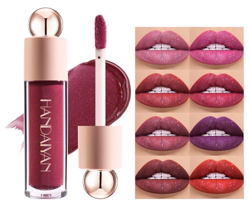 YUDDUO Lipgloss, flüssiger Lippenstift, Lipgloss Matt Wasserfest Schminke 24 Stunden Halt Langanhaltender Nudetöne, Matte Lip Gloss Make up Geschenke, Für Frauen Schönheit Lipgloss Geschenke(05)