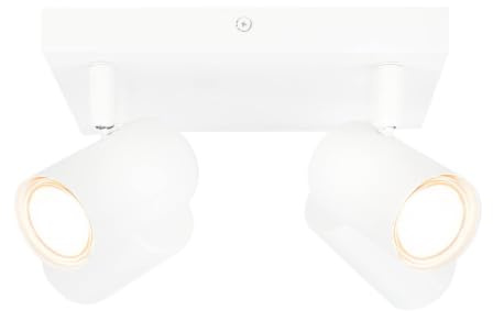 Ledvion LED Deckenstrahler Weiss 4-Licht Quadrat GU10 3W Neutralweiss | Mit Leuchtmittel geliefert fuer Flur Wohnzimmer Kueche Schlafzimmer und trockene Innenraeume