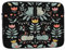 Funny Cats Birds And Flowers Printed Laptop Sleeve For 15 Inch Laptop, Shockproof Oxford Fabric Laptop Protective Case Laptop Bag