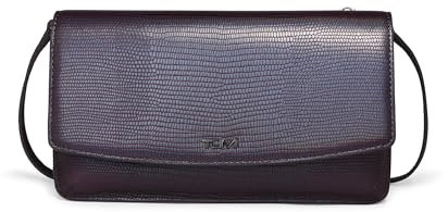 TUMI Belden Crossbody-Tasche – Mehrzweck-Reisebrieftasche aus Leder – mit Taschen und Kartenhalter – 11,4 x 20,3 x 3,3 cm, Strukturiertes Hologramm, Einheitsgröße, Crossbody-Portemonnaie