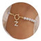 TINGN Armband mit Buchstaben für Frauen Mädchen - Perlenarmband Gold Armband mit Buchstaben Z Armband Intiale Charms Armband Perlen Schmuck Damen Geburtstagsgeschenk für Frauen Teenager Mädchen