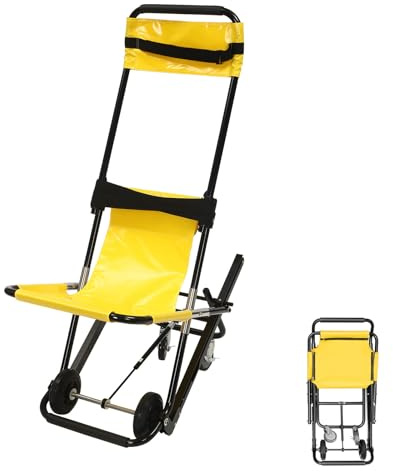 ACROSSPART Elevador manual, silla de escalera para personas mayores, silla de evacuación plegable, elevador de escaleras portátil, elevador de escaleras móvil para bajar escaleras