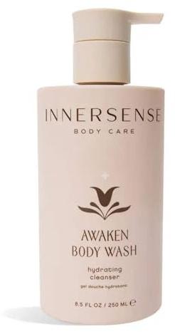 INNERSENSE Organic Beauty - Awaken Body Wash | Avocado Oil, Vitamins B5, C + D to Gently Cleanse, Soften, Soothe Skin | Clean, Non-Toxic, Cruelty-Free | Paraben + Phthalate Free (8.5 fl oz | 250 ml)