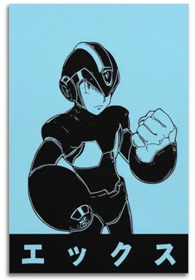 FUCIIhUUN Mega Man X-Spiel-Poster, dekoratives Gemälde, Leinwand, Wandposter und Kunstdruck, moderne Familienschlafzimmer-Dekoration, Poster, 40 x 60 cm