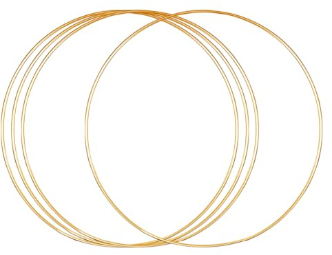 FSSTUD 4 Pcs 30cm Large Dream Catcher Rings Centerpiece Floral Rings Wreath Making Rings Wall Hanging Macrame Rings Big Dream Catcher Circles Craft Metal Hoops for Wedding Decor