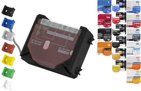 Shelly Wall DIN Rail Holder for 18 Shellys: 1 Gen3, 1PM Gen3, 2PM Gen3, i4 Gen3, Plus 1, Plus 1PM, Plus 2PM, Plus i4, Plus 0-10V Dimmer, Wave 1, Wave 1PM, Wave 2PM, Wave Shutter, Wave i4 (Black
