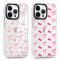 Phoona 2 packs Phone Case for iPhone 14 Pro 6,1'', Cute Clear Transparent Cover with Bow Cherries Pattern Aesthetics Design, Soft Shockproof Protective Slim Funda for Women Girls