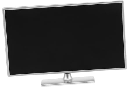 BESTonZON Miniatur-Fernseher für Puppenhäuser, Silber | Realistisches TV-Modell für Wohnzimmer, Schlafzimmer und Dollhouse-Szenen