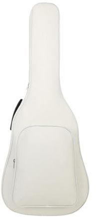 MagiDeal E -Gitarrenbeutel Akustik -Gitarrenkoffer 41 -Zoll -Gig -Tasche mit Seitengriff Akustikgitarren -Rucksack für Konzertshow, Weiß