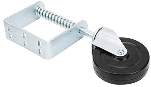 YUMILI Spring Loaded Swivel Gate Castor, 5 Heavy Duty Garage Door Wheel, Universal Weighted Shock Absorbing Uneven Road Door Gate Caster Roller for Wooden Gate and Fence