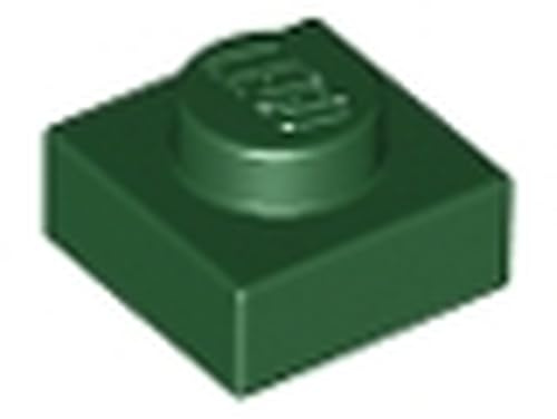 LEGO Brick Plate 1 x 1, Part 3024 (Dark Green, 10, count)