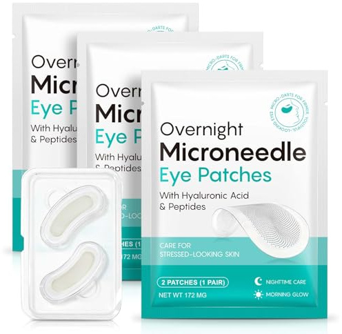 Hyaluron Microneedling Augenpads - Intensiv Hydratisierend und Straffend für Einen Frischen Blick | Microneedling Patches Augen Verbesserung feiner Linien | Mikronadel-Augenpads für (1er-Pack)