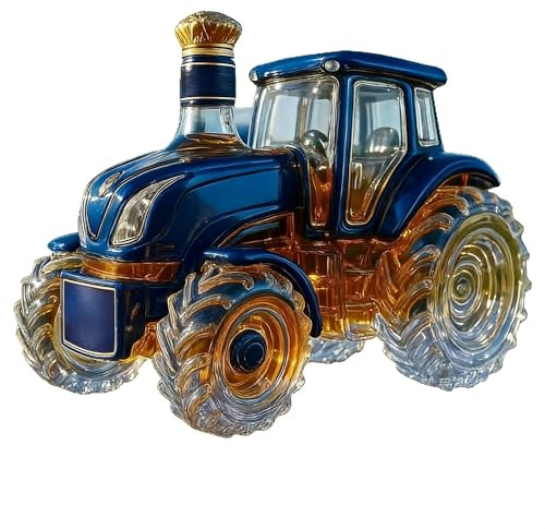 300ML Car Shaped Whiskey Decanter - Creative Art Decor, Tractor Whiskey Bottle, Leak-Proof Empty Wine Dispenser Art Statue