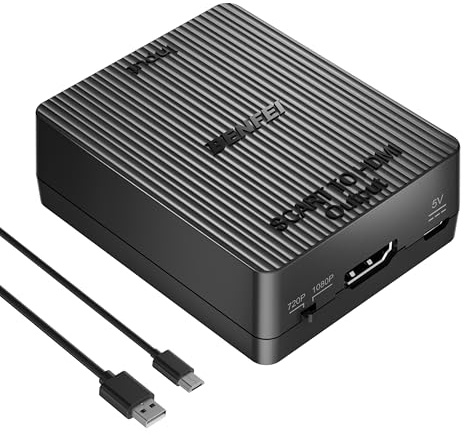 BENFEI Adaptador SCART a HDMI, SCART Compuesto AV/S-Video a HDMI Compatible con PAL/NTSC