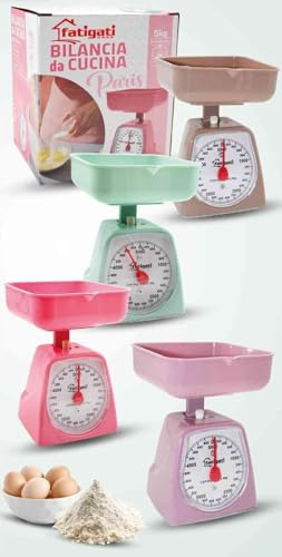 Fatigati Casa Bilancia da Cucina Paris, 5 kg Portata, Colori Assortiti, Accessorio Cucina