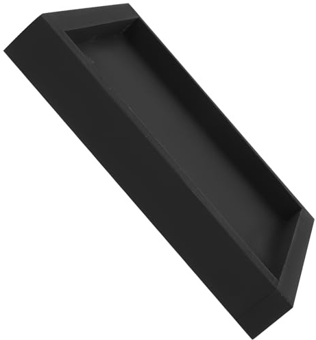 PHENOFICE Black Square Plastic Plant Pot Tray Leakproof Lightweight Flowerpot Base for Indoor Home Use Garden Tray Plate with Thicken Design