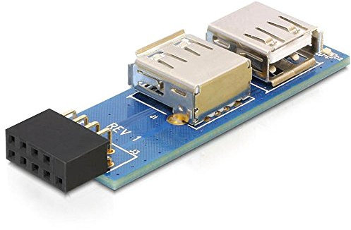 DeLOCK USB Pin Header Buchse > 2 x USB 2.0 Buchse rechts/Links