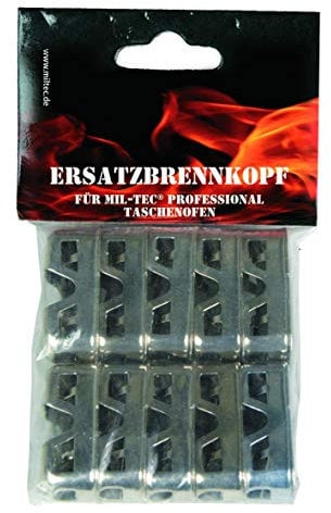 Mil-Tec Taschenofen-brennkopf-15281000 Taschenofen-brennkopf Silber Einheitsgröße