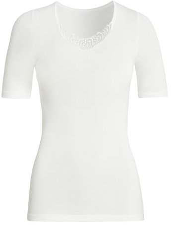 Susa Damen Angora Spenzer S8010820 Thermounterwäsche - Oberteil, Weiß (Wollweiß 122), XL EU