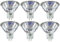 6 x STATUS 20W 12V Dichroic MR11 GU4 Halogen Lamp, Low Voltage Dimmable Reflector GU 4 Spot Light Bulbs, Cool Beam, 3 Years Life, 30° Beam Angle/ Flood
