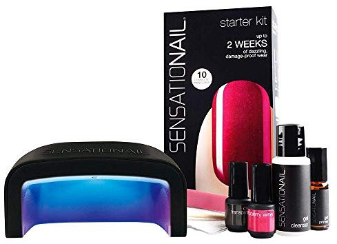 SensatioNail Starter Kit Smalto Gel Semipermanente, Raspberry Wine - 25 ml