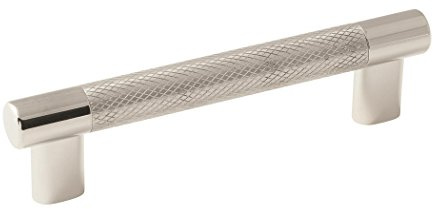 Amerock | Cabinet Pull | Polished Nickel/Stainless Steel | 5-1/16 inch (128 mm) Center to Center | Esquire | 1 Pack | Drawer Pull | Drawer Handle | Cabinet Hardware