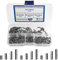 BGTXINGI 400pcs M2,5 x 4/6/8/10 mm A2–70 Edelstahl Cup Point Gewindestift Set Allen Kopf Innensechskant Schraube Sortiment Kit (DIN 916 & GB80)