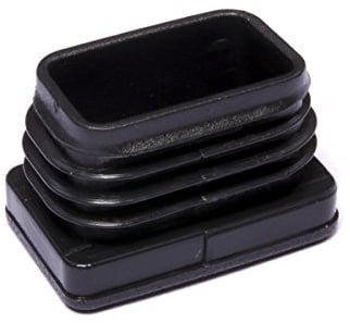 BRINOX b75845 N – Embout intérieur rectangulaire 15 x 25 mm) couleur Noir - Lot de 50