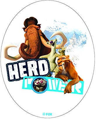 Kleiber Ice Age - Hero Power gedruckte Applikation, 100% Polyester, weiß, 10 x 8 x 0,1 cm