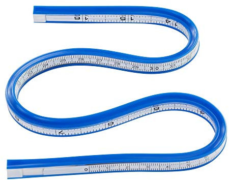 Pacific Arc Flexibles Kurven-Lineal mit Farbkante, 40,6 cm, zum Zeichnen, für Mustern, Technik, Schablonen, Sattelmontage