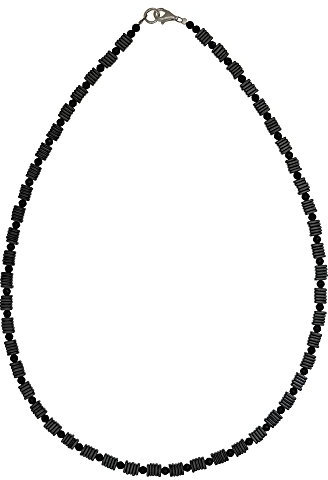 I-be, Schwarzes Spinell/Hämatit (Blutstein) Collier/Kette schwarz Ø 5 mm, 925 Sterling Silber Karabinerverschluss, Länge 42 cm im Geschenketui 4466032305-42