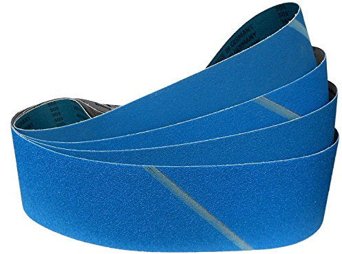 Klingspor CS 411 X Schleifband | 150 x 1220 mm | 4-teiliges Premium-Set | Je ein Band der Körnungen 40,60,80 und 120