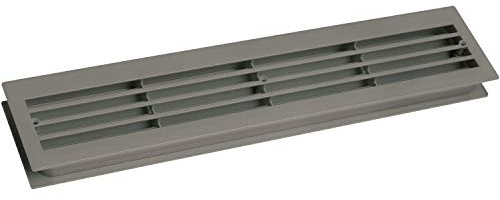 Lüftungsgitter für Zimmertüren, 454 x 90 mm, TS 40 mm, Kunststoff dunkelgrau
