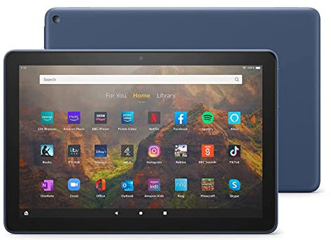 Fire HD 10 tablet | 25,6 cm (10.1 inch), 1080p Full HD, 32 GB, Denim - with Ads
