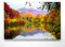 Atemberaubendes Herbst-Panorama-Bild - Indian Summer, Lake Grza - als 110x50cm großes XXL Leinwandbild. Wandbild als Hintergrund und Deko für Wohnzimmer & Schlafzimmer. Aufgespannt auf Holzrahmen