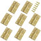 Jinyuanchao Mini Solid Brass Hinges Cabinet Drawer Butt Hinges for Jewelry Chest Wood Box,1/1.5/2.5Inch,Butt Hinges,8PCS (2.5Inch)