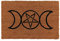 Enchanting Natural Triple Moon Coir Doormat - 2cm x W60cm (1 Pc.) - Mystical Design, Durable Material - Perfect for Halloween & Everyday Charm