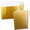 10x XXL Einzelkarten-Set in DIN A4 (21 x 29,7 cm) inkl. Umschlägen in DIN C4 - Metallic Gold - Briefumschlag mit Haftklebung - für Versand von Grußkarten, Urkunden und Gutscheinen geeignet