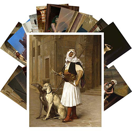 PIXILUV Vintage-Postkarten, orientalisch, antike Lebensszenen, Antikmuseum, Malerei, Kunst, Jean, Retro-Poster, Nachdruck, 24 Stück