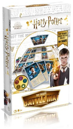 Winning Moves - Top Trumps Battle Mat Harry POTTER - Jeux de cartes - Jeu de Société - Jeu de Plateau - Jeu de batailles - Jeu de voyage - De 2 à 6 joueurs - A partir de 6 ans - Version Française