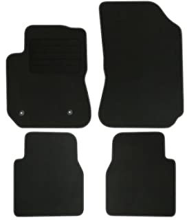 Velourmattenset für Citroen C4 Cactus Bj. 2014-2020 Basic runde Befestigungen Veloursfussmatten Automatten Mit Absatzschoner Passform Neu