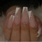 Carufin 24 PCS Long Cercueil Faux Ongles Acrylique Brillant Ongles En Cristal Artificiel Appuyez sur Les Ongles Ballet pour Femmes Filles (rose 1)